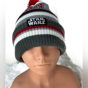 Star‎ Wars Rebel Black White Red Toboggan with Red Pom Adult OSFM.
